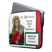 St. Cecilia met Hymn Board (Neurenberg) Laptop Sleeve (Voorkant Links)