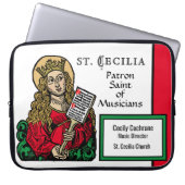 St. Cecilia met Hymn Board (Neurenberg) Laptop Sleeve (Voorkant)
