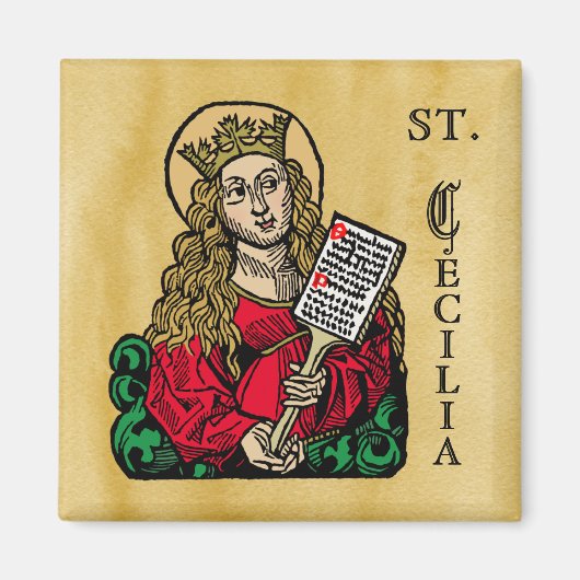 St. Cecilia met Hymn Board (Neurenberg) Magneet (Voorkant)