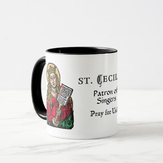 St. Cecilia met Hymn Board (Neurenberg) Mok (Voorkant links)