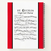 St. Cecilia met Hymn Board (Neurenberg) Notitieboek (Achterkant)