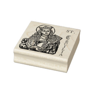 St. Cecilia met Hymn Board (Neurenberg) Rubberstempel