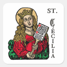 St. Cecilia met Hymn Board (Neurenberg) Sticker