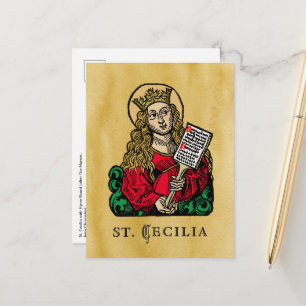St. Cecilia met Hymnebord (Neurenberg) Briefkaart