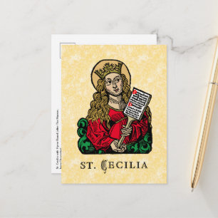 St. Cecilia met psalmbord (Neurenberg) Briefkaart