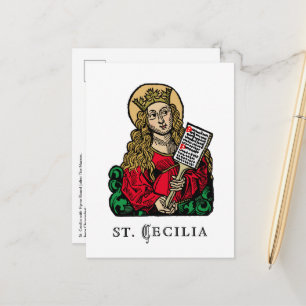 St. Cecilia met psalmbord (Neurenberg) Briefkaart