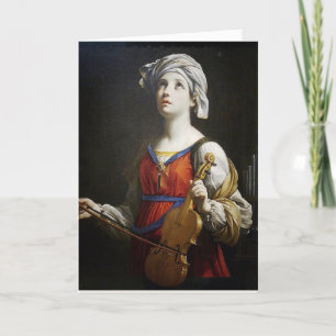 St. Cecilia Musicians Religieuze Katholieke Sint Kaart