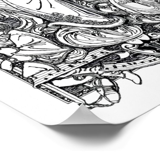 St. Cecilia of Rome 8 x 10 inch afdrukken Poster (Hoek)