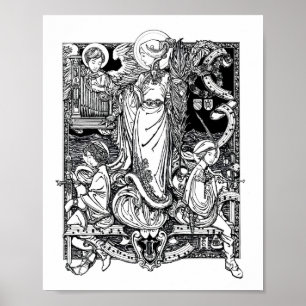 St. Cecilia of Rome 8 x 10 inch afdrukken Poster