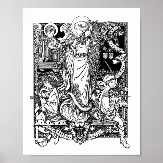 St. Cecilia of Rome 8 x 10 inch afdrukken Poster (Voorkant)
