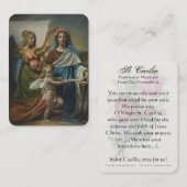 St. Cecilia Patron Musicians katholieke Prayer Plaatskaartje (Voorkant / Achterkant)