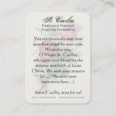 St. Cecilia Patron Musicians katholieke Prayer Plaatskaartje (Achterkant)