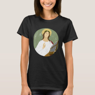 St. Cecilia Patron Saint Musicians katholieke Musi T-shirt