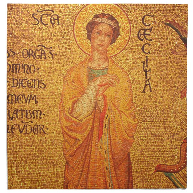 St Cecilia, Patron Saint of Musicians, luiers Servet (Voorkant)