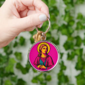 St Cecilia Pop Art Sleutelhanger (Hand)