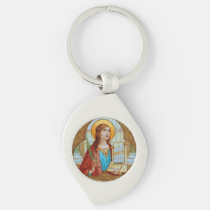 St. Cecilia van Rome (BK 003) Draaiing Sleutelhanger