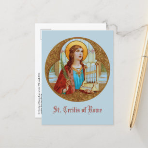 St. Cecilia van Rome (BK 003) Verticale briefkaart