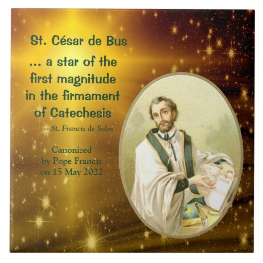 St. César de Bus (SLE 001) Tegeltje (Voorkant)