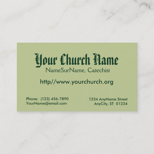 St. César de Bus (SLE 001) Visitekaartje (Achterkant)