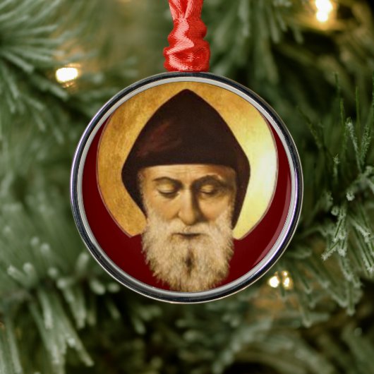 St. Charbel Makhlouf Metalen Ornament (Boom)