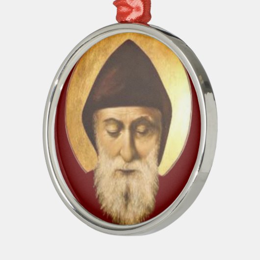 St. Charbel Makhlouf Metalen Ornament (Links)