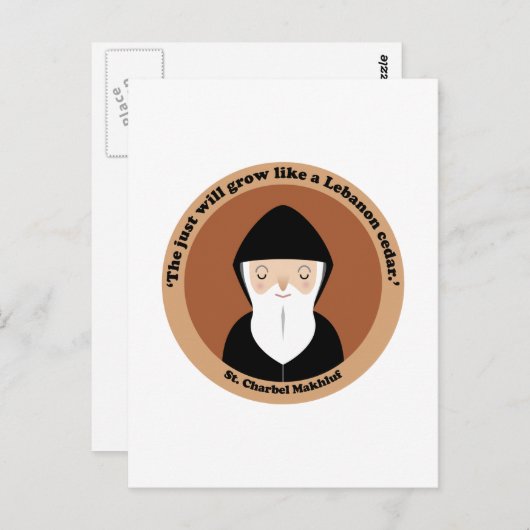 St. Charbel Makhluf Briefkaart (Voorkant / Achterkant)