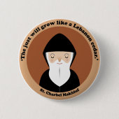 St. Charbel Makhluf Ronde Button 5,7 Cm (Voorkant)