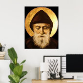 St. Charbel (Sharbel) Makhlouf Maronite Poster (Thuiskantoor)