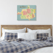 St Charles ILLINOIS 1871 de PROVINCIE van de Canvas Afdruk (Insitu (Slaapkamer))