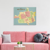 St Charles ILLINOIS 1871 de PROVINCIE van de Canvas Afdruk (Insitu (Woonkamer))