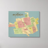 St Charles ILLINOIS 1871 de PROVINCIE van de Canvas Afdruk (Voorkant)