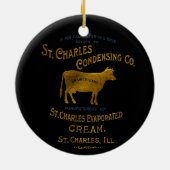St Charles Illinois DAIRY KOE MILK CREAM 1899 Keramisch Ornament (Achterkant)