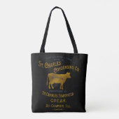 St Charles Illinois DAIRY KOE MILK CREAM 1899 Tote Bag (Achterkant)