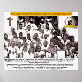 ST CHARLES LWANGA EN VRIENDEN POSTER