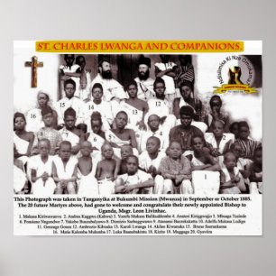 ST CHARLES LWANGA EN VRIENDEN POSTER