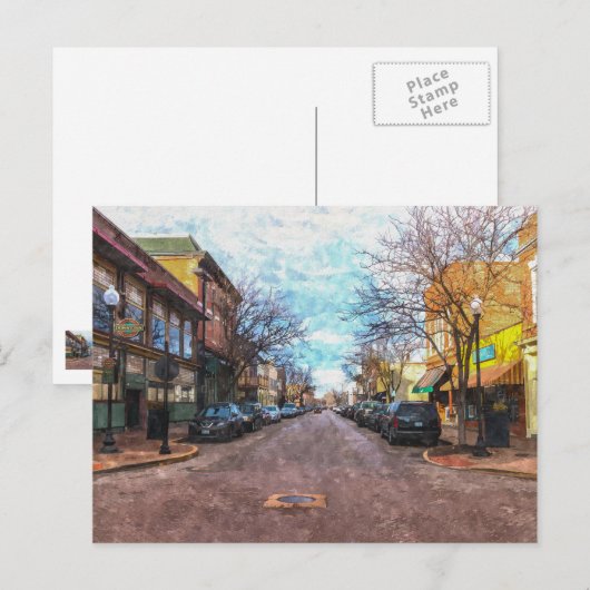 St Charles Main St Painterly Briefkaart (Voorkant / Achterkant)
