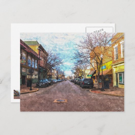 St Charles Main St Painterly Briefkaart (Voorkant / Achterkant)