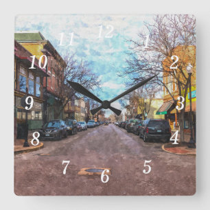 St Charles Main St Painterly Wandklok