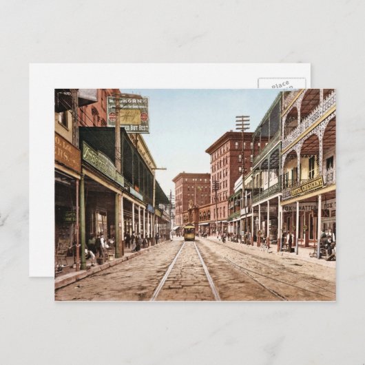 St. Charles Street New Orleans  1900 Briefkaart (Voorkant / Achterkant)