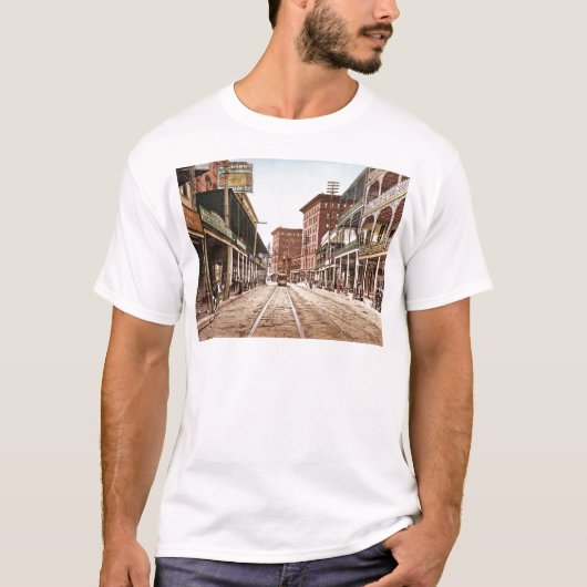 St. Charles Street New Orleans 1900 T-shirt (Voorkant)