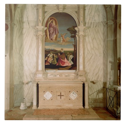 St. Christina Altarpart Tegeltje (Voorkant)