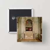 St. Christina Altarpart Vierkante Button 5,1 Cm (Voorkant /achterkant)
