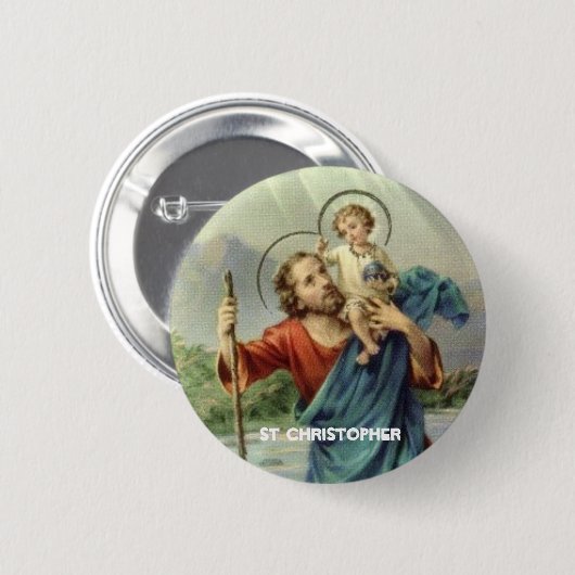 St Christopher Button (Voorkant /achterkant)