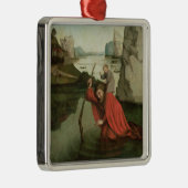 St. Christopher Carrying the Christus Child Metalen Ornament (Rechts)