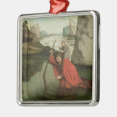 St. Christopher Carrying the Christus Child Metalen Ornament (Links)