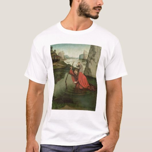 St. Christopher Carrying the Christus Child T-shirt (Voorkant)