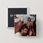 St. Christopher, detail 2 knoop Vierkante Button 5,1 Cm (Voorkant /achterkant)