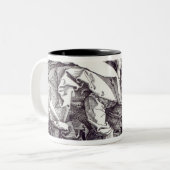 St.Christopher die de Baby Christus draagt, 1511 Tweekleurige Koffiemok (Voorkant links)