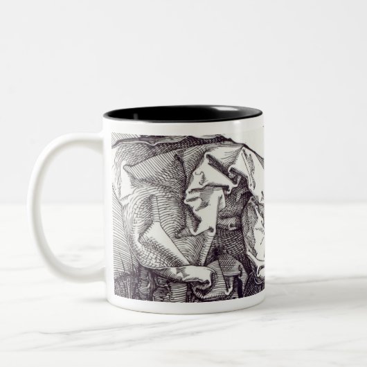 St.Christopher die de Baby Christus draagt, 1511 Tweekleurige Koffiemok (Links)