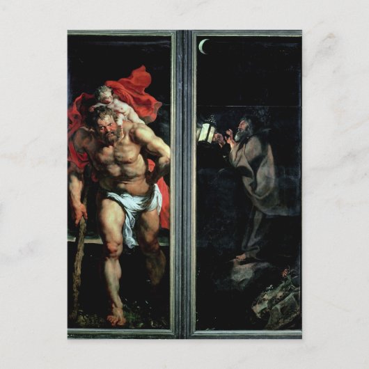 St. Christopher en de Hermit Briefkaart (Voorkant)